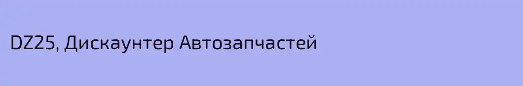 DZ25, Дискаунтер Автозапчастей